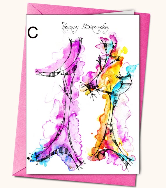 14th Extra Large Greeting Card 8 X Etsy