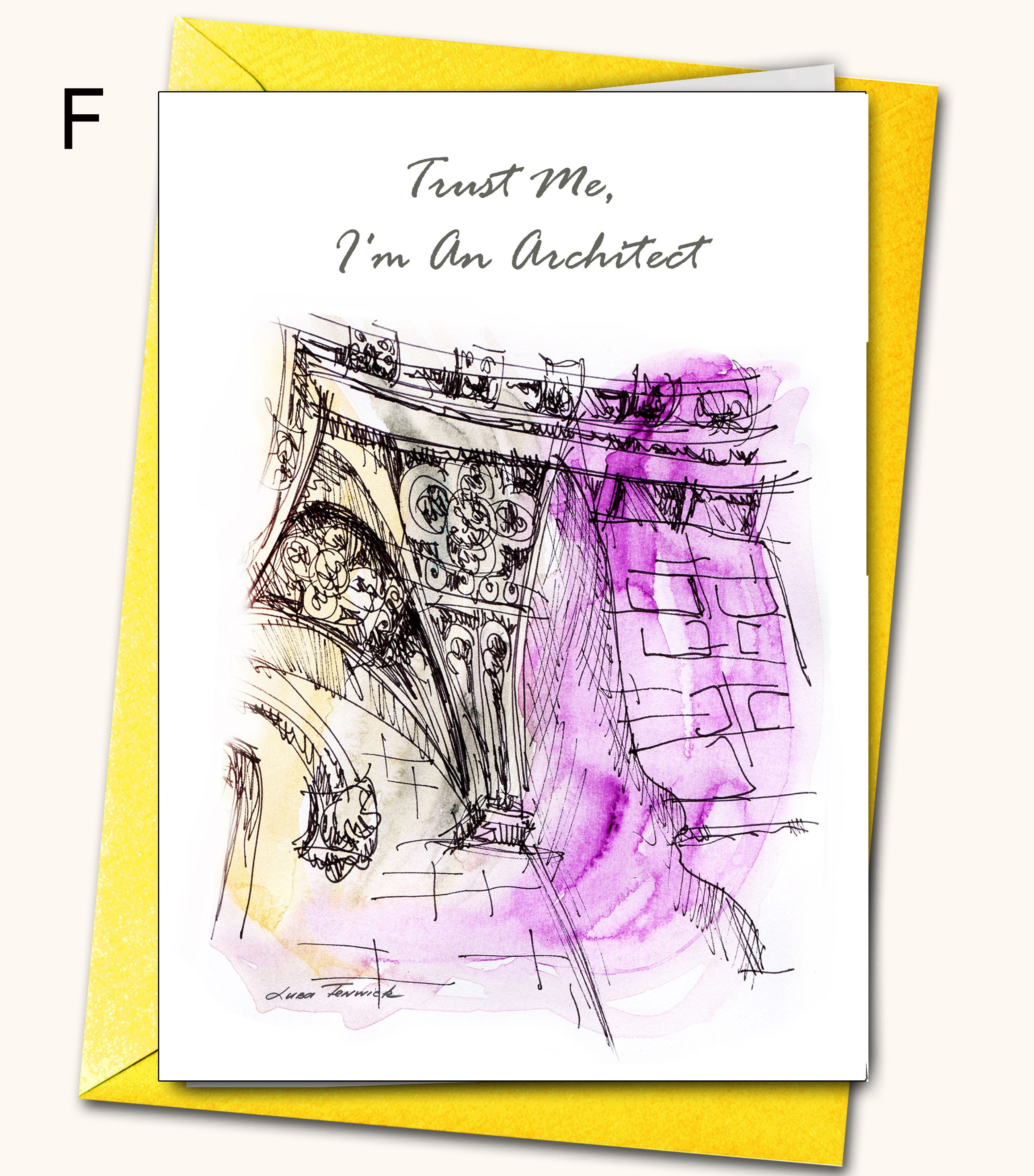 Occupations Misc, Architect, Greeting Card, Birthday, Congratulations