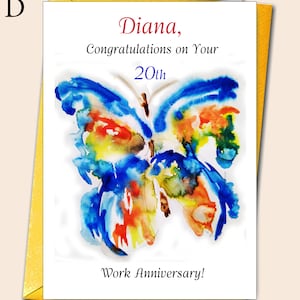 Biglietto d'auguri EXTRA LARGE, qualsiasi anno, lavoro, matrimonio, anniversario, guiding, biglietti personalizzati, qualsiasi nome e numero sui biglietti