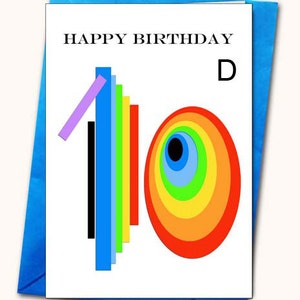 10. Geburtstag Grußkarte, personalisierte Karten, altersspezifische Geburtstagskarten