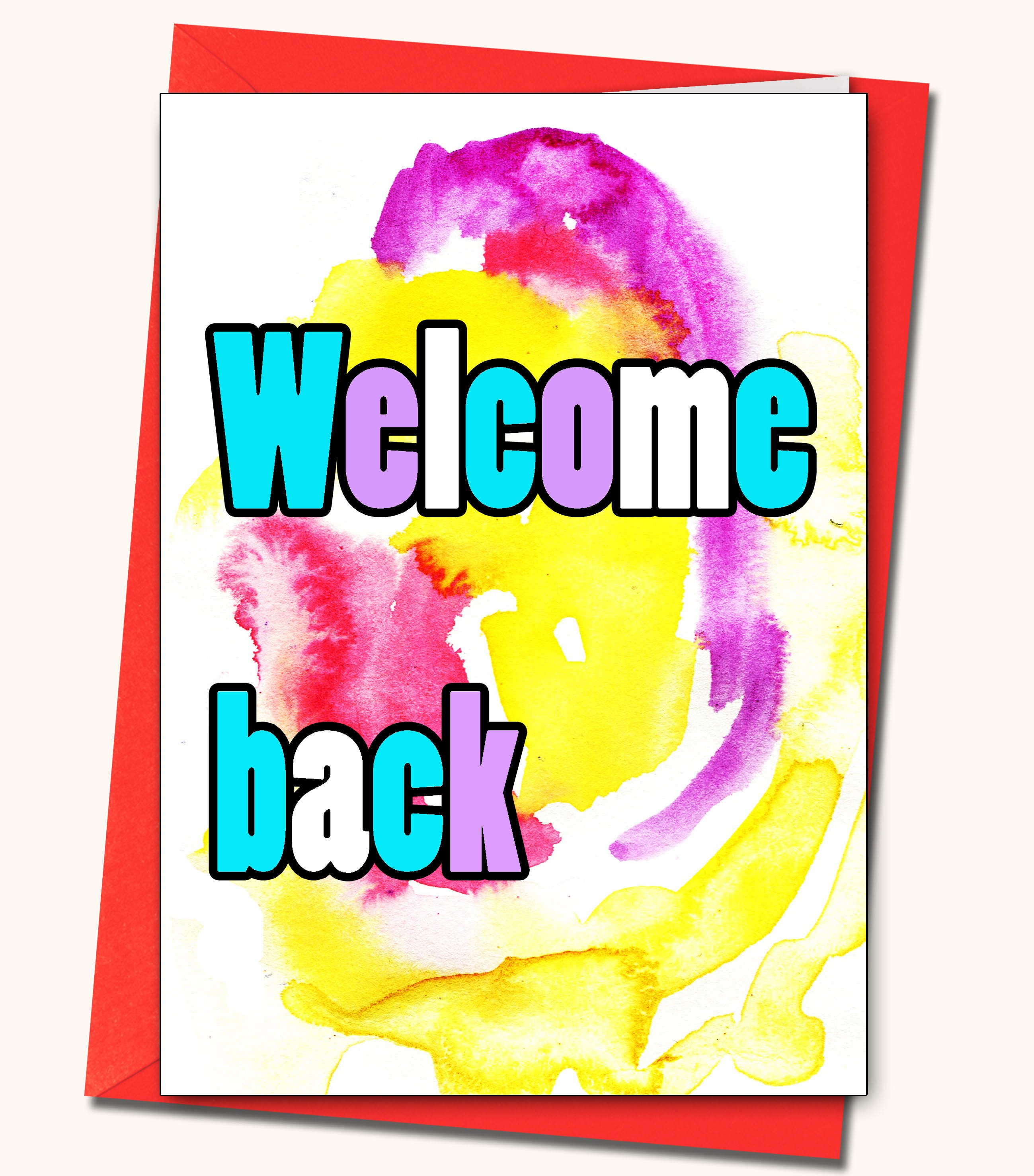 EXTRA LARGE A4 back Handmade Greeting card Etsy