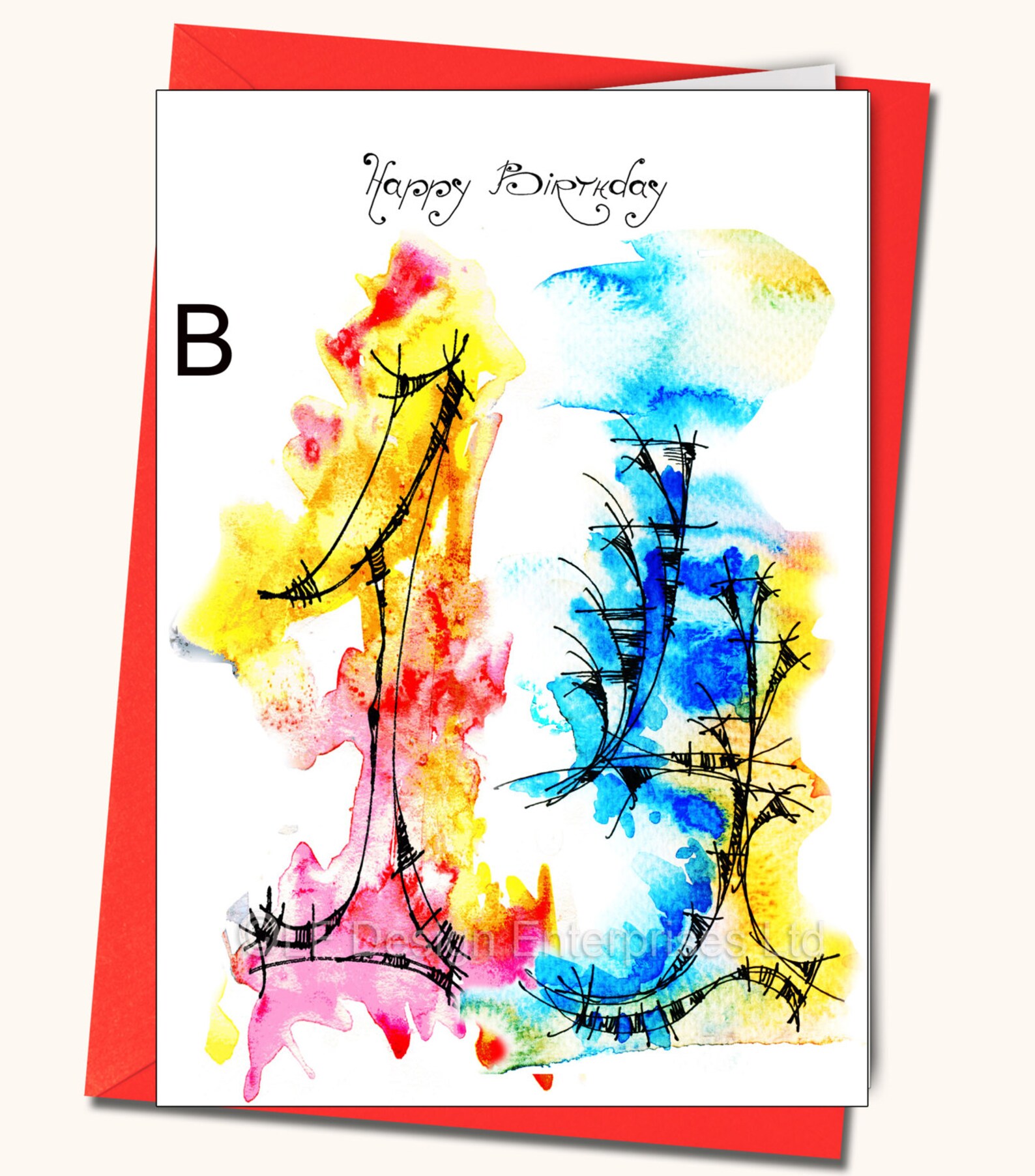 14th EXTRA LARGE Greeting Card A4 8''x Etsy