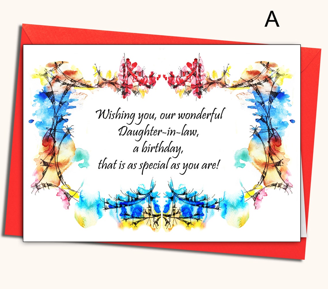 Daughter-In-Law Embellished Birthday Greeting Card – Love Kate's - View #3