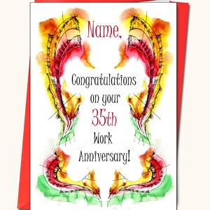 Anniversario di lavoro, nuovo lavoro, ragazza guida, matrimonio, cartoline personalizzate, qualsiasi numero sulle carte