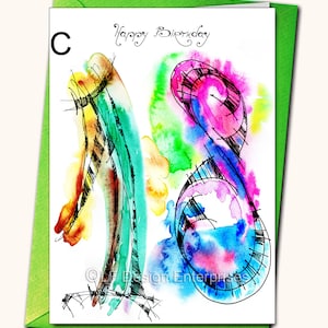 18e anniversaire EXTRA LARGE carte de voeux, cartes personnalisées, aquarelle, contemporain, cartes d'anniversaire spécifiques à l'âge