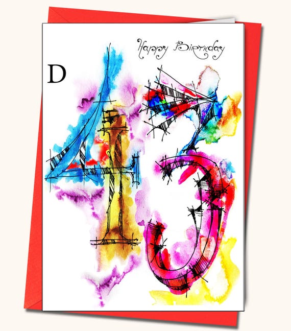 43rd EXTRA LARGE Greeting card A48''x Etsy