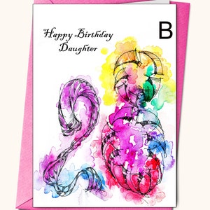 28. EXTRA LARGE Geburtstagskarte, A4, (8 '' x 11 ''), personalisierte Karte, beliebiger Name auf den Karten, altersspezifische Geburtstagskarte