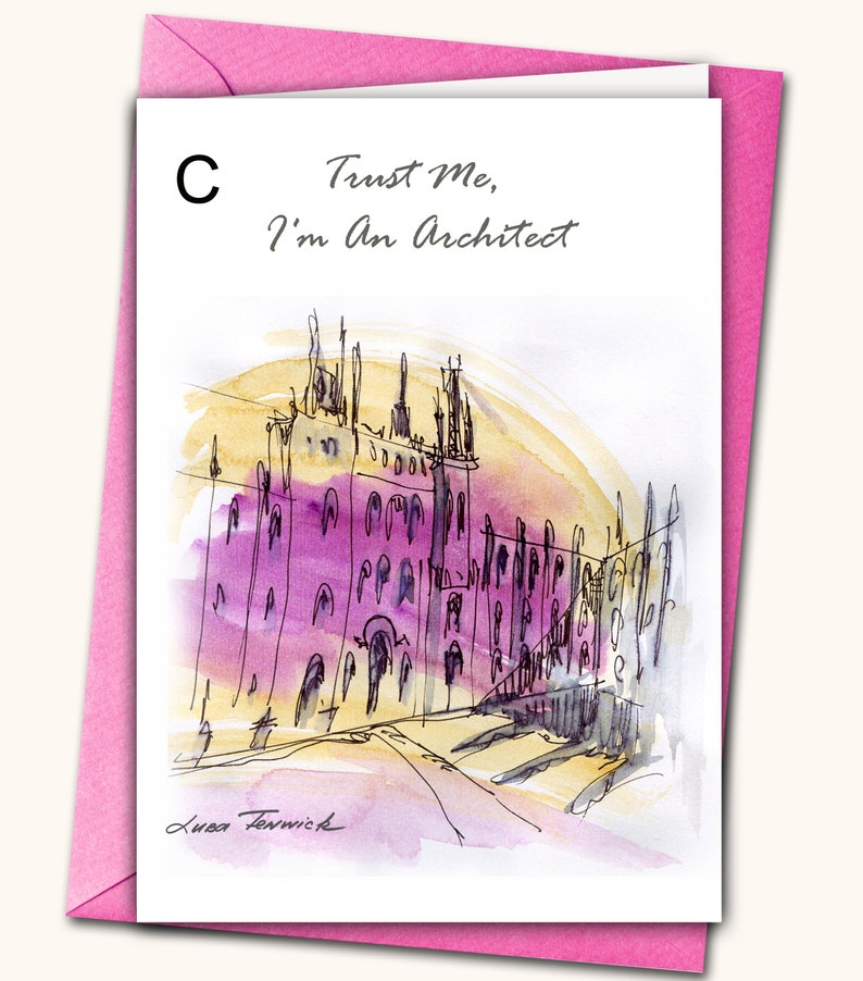 Architect Greeting Card birthday congratulations Etsy