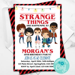 Stranger Kids Invitation, Stranger Party Invitation, Stranger Birthday, Strange Birthday image 10