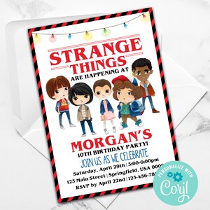 Stranger Kids Invitation, Stranger Party Invitation, Stranger Birthday, Strange Birthday image 7