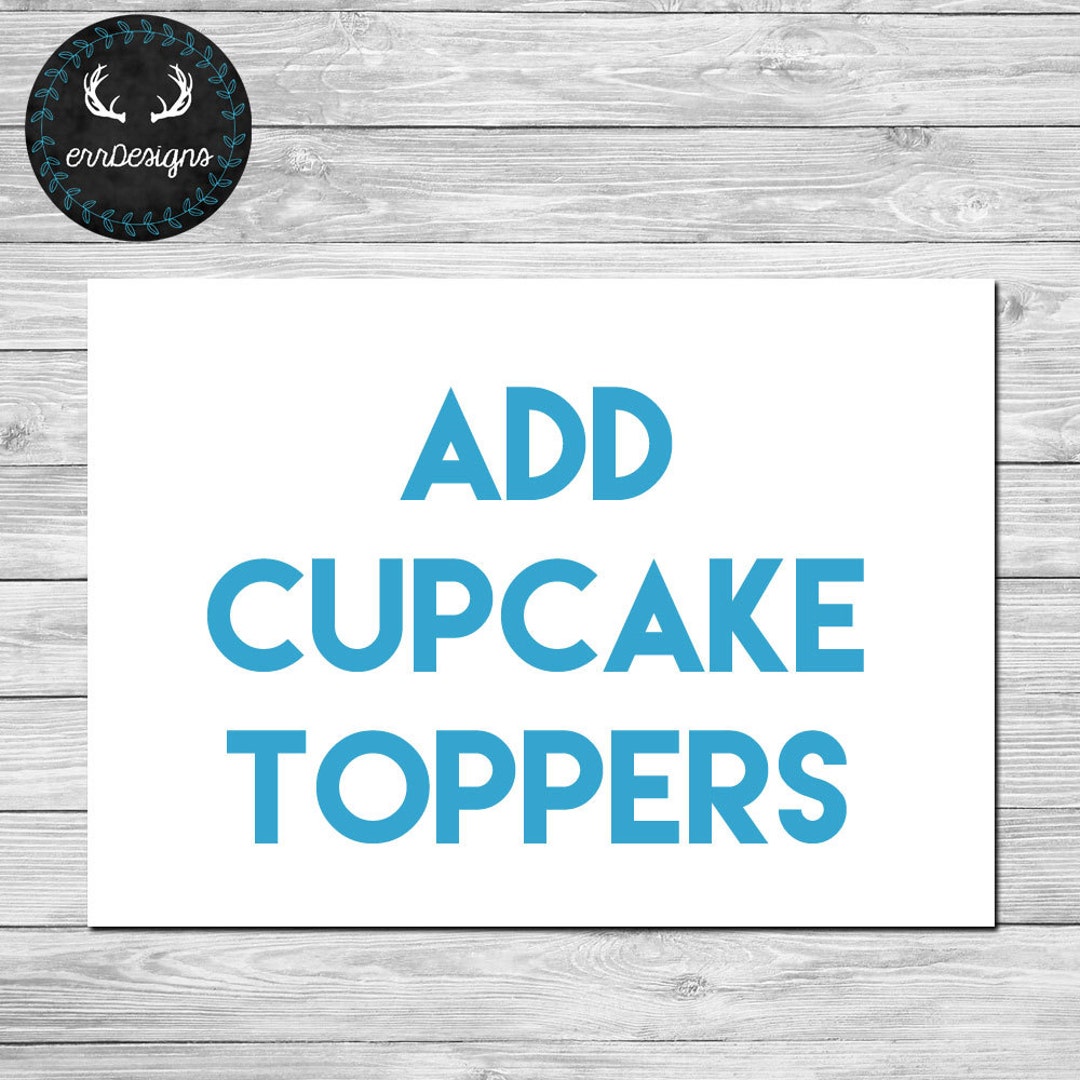 Add Cupcake Toppers - Etsy