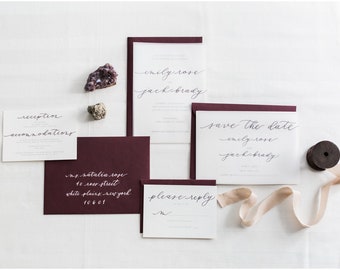 semi-custom wedding invitation bella suite