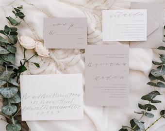 semi-custom wedding invitation aiden suite