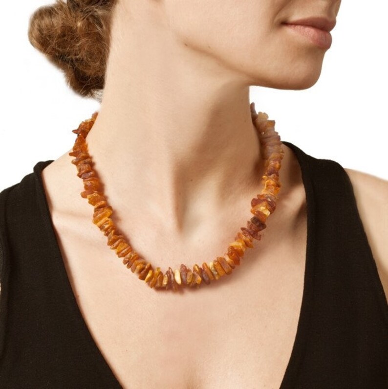 Raw amber necklace adult Healing Baltic Amber necklace for Etsy