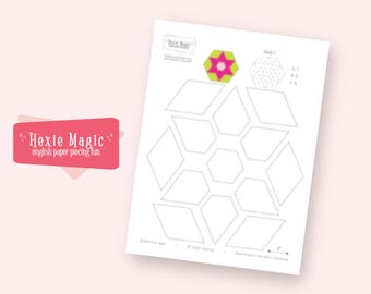 Hexie Magic #3 English Paper Piecing EPP Hexagon PDF template