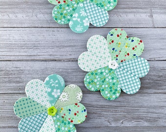 SMALL - Lucky Charm Clover - English Paper Piecing Paper Templates, St. Patrick's Day craft, Clover