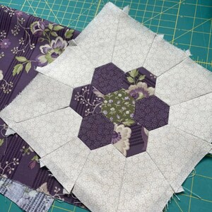 Hexagon Mug Rug Block - English Paper Piecing - EPP - Paper Pieces ...