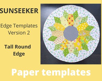 Sunseeker Edge Templates Only - Version 2 - Tall Round Edge Paper Templates - English paper piecing - EPP - Paper templates