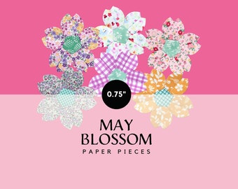 1.25" May Blossoms - English paper piecing - EPP - Paper templates