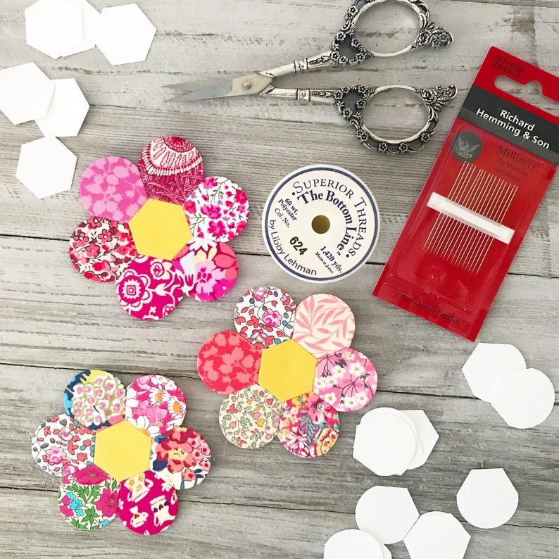 1 Dilly Flowers English Paper Piecing EPP Paper Templates Etsy Australia