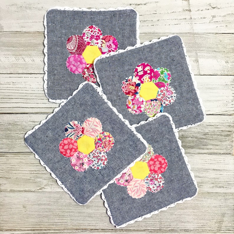 1 Dilly Flowers English Paper Piecing EPP Paper Templates Etsy Australia