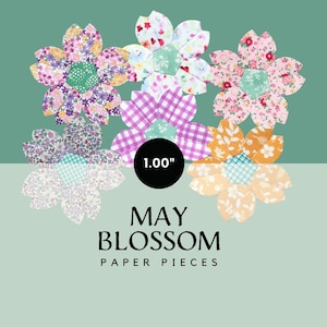 1&quot; May Blossoms - English paper piecing - EPP - Paper templates