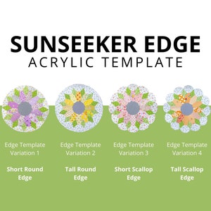 Sunseeker Edge Acrylic Templates - English paper piecing - Acrylic template