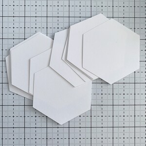 1,5 tums hexagonmallar - English Paper Piecing