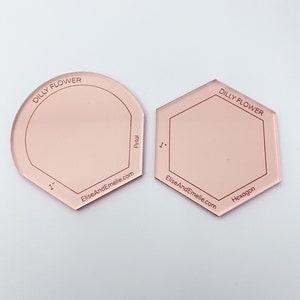 Acrylic templates - 1&quot; Dilly Flowers - 2 piece set