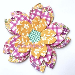 3,8 cm majblommor - engelsk paper piecing - EPP - Pappersmallar