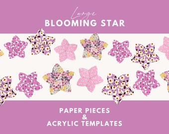 Large Blooming Star - English paper piecing - EPP - Paper templates