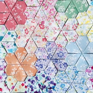 Free hexagon templates – printable hexagon patterns — Gathered  Paper  peicing patterns, Paper piecing quilts, English paper piecing quilts