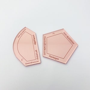 Acrylic templates - 1&quot; May Blossoms - 2 piece set