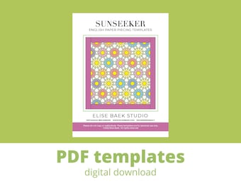 Sunseeker EPP Templates - English paper piecing templates - EPP - Paper templates - PDF download