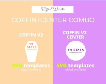 Coffin Wreath EPP SVG Templates: 19 Sizes (Digital Download)