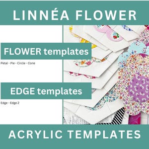 Linnéa Flower Hexagon - Acrylschablonen - EPP - English Paper Piecing