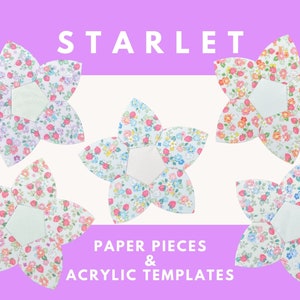 Starlet Text Starlet - English Paper Piecing - EPP - Paper Pieces - Acrylic ...