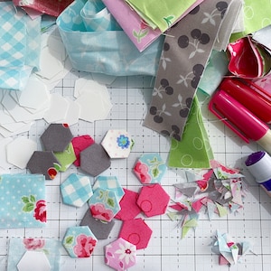 1/2  inch hexagon paper templates for English Paper Piecing