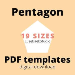 PENTAGONE - Rassemblement papier anglais - PPE - Modèles téléchargeables - 19 tailles - Téléchargement PDF - Téléchargement numérique - Téléchargement instantané