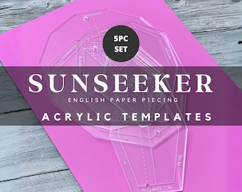 Acrylic templates 5pc set - Sunseeker EPP Quilt Pattern