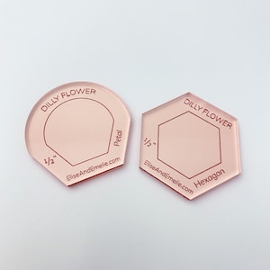 Acrylic templates - 1/2&quot; Dilly Flowers - 2 piece set