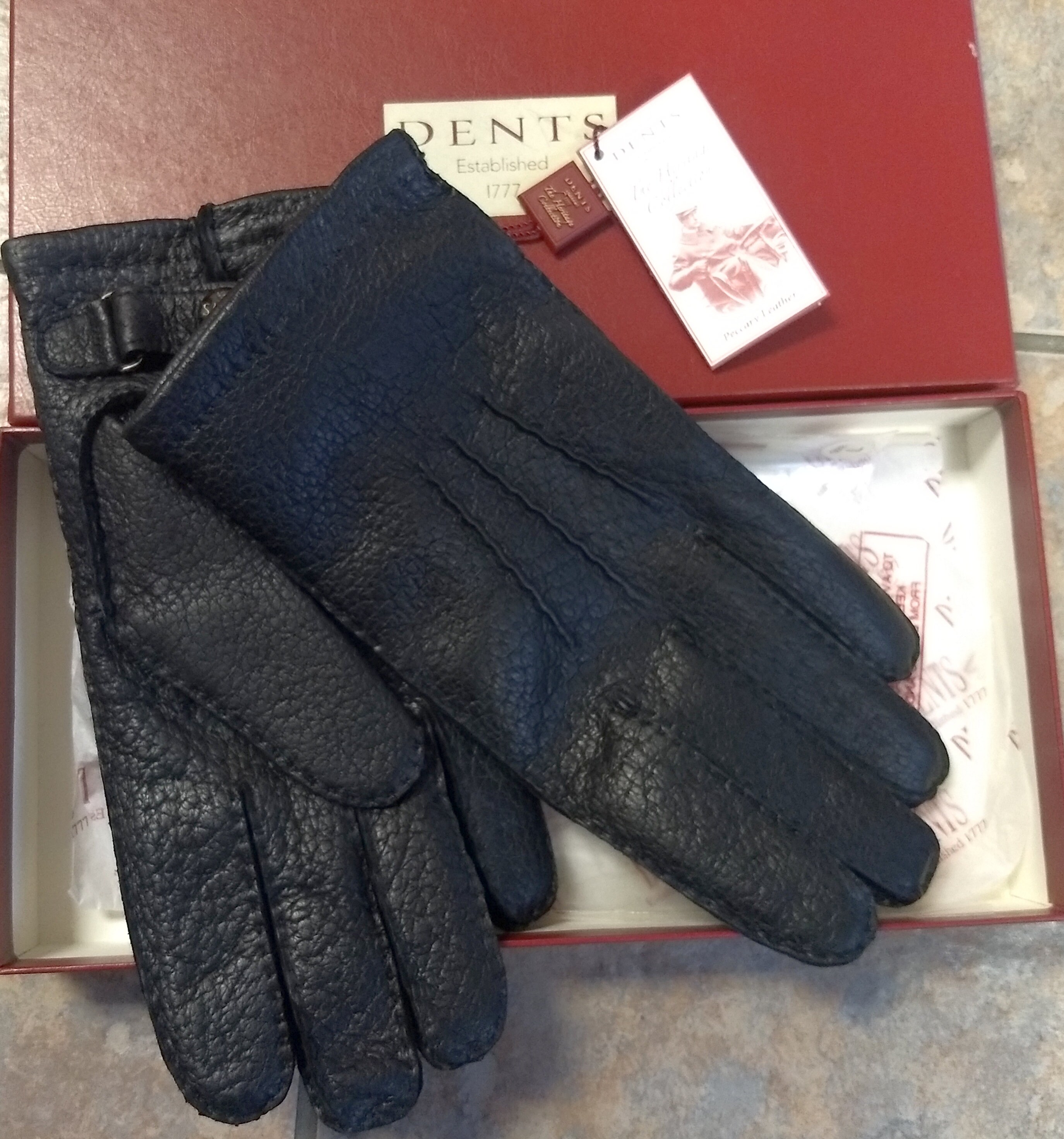 Dents UK Men's Peccary Leather Gloves Size 9 Etsy