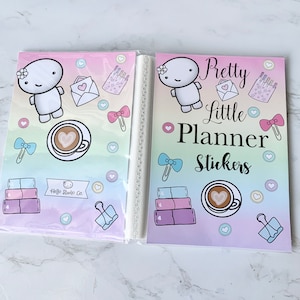 Pretty little planner sticker book 4x6 top loading sticker book,Sticker storage, sticker album