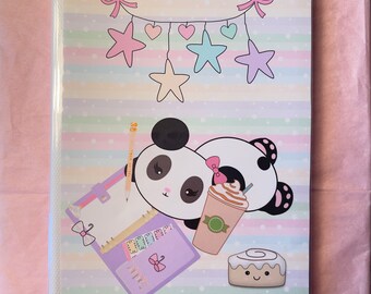 Boba planning panda bear sticker book 4x6 top loading sticker book,Sticker storage, sticker album