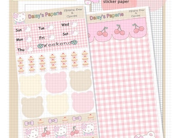 Hobonichi weeks Planner sticker kit| Planner stickers |Bullet journaling|Blossom Bear