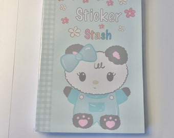 Pandi Bear sticker stash  top 4x6 sticker book,Sticker storage, sticker album/36 top loading sleeves