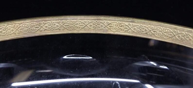 Moser Lady Hamilton Gilt Trim Crystal Bowl