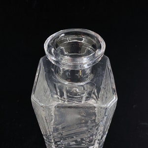 Antique Geometric Pattern Cut Glass Decanter with Ball Stopper image 5