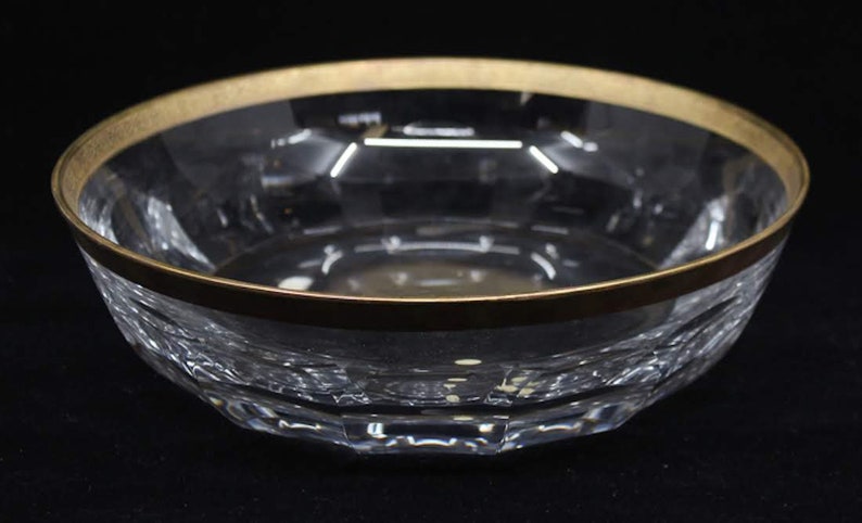 Moser Lady Hamilton Gilt Trim Crystal Bowl