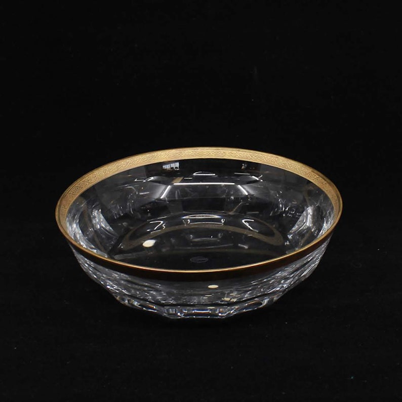 Moser Lady Hamilton Gilt Trim Crystal Bowl